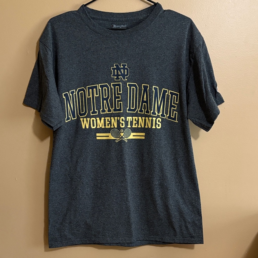 Champion Gray Notre Dame Women’s Tennis Athletic T-Shirt